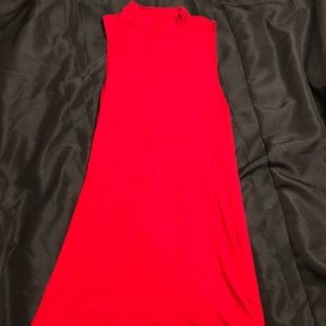 Red shift dress